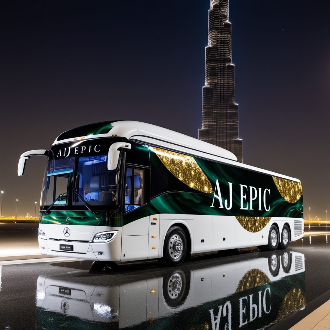 "Interior view highlighting the spaciousness of a 50 seater bus"