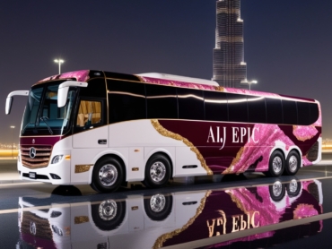 "Passengers enjoying music on a luxury bus during their journey"