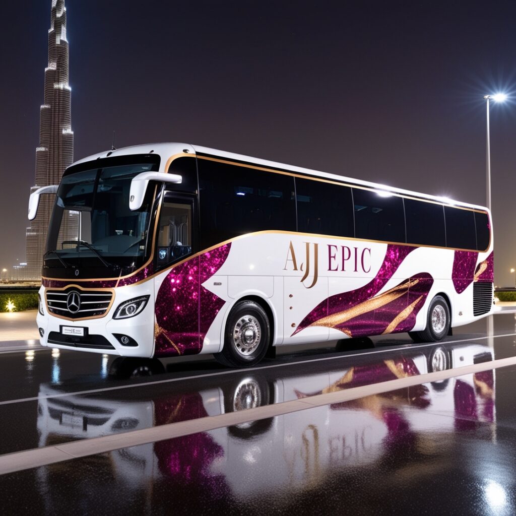 "Kids laughing and having fun inside a 50 seater bus"