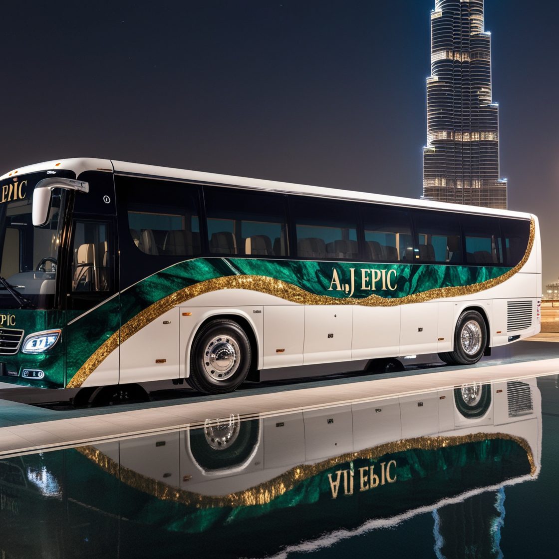 "Passengers enjoying refreshments served on a luxury 50 seater bus"