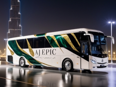 "Luxury bus equipped with USB charging ports for passengers"