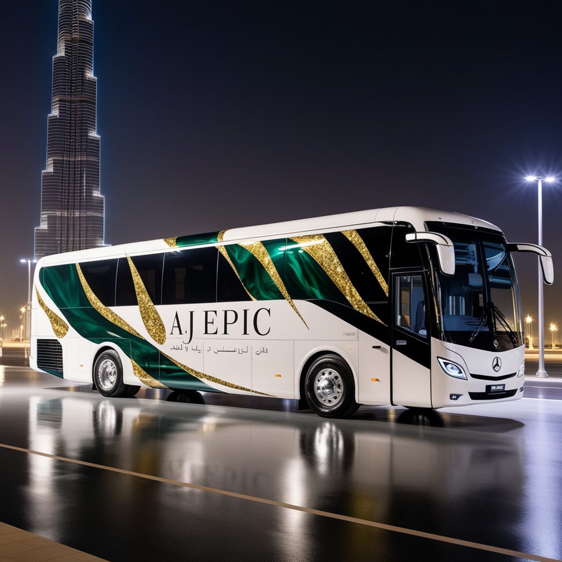 "Luxury bus equipped with USB charging ports for passengers"