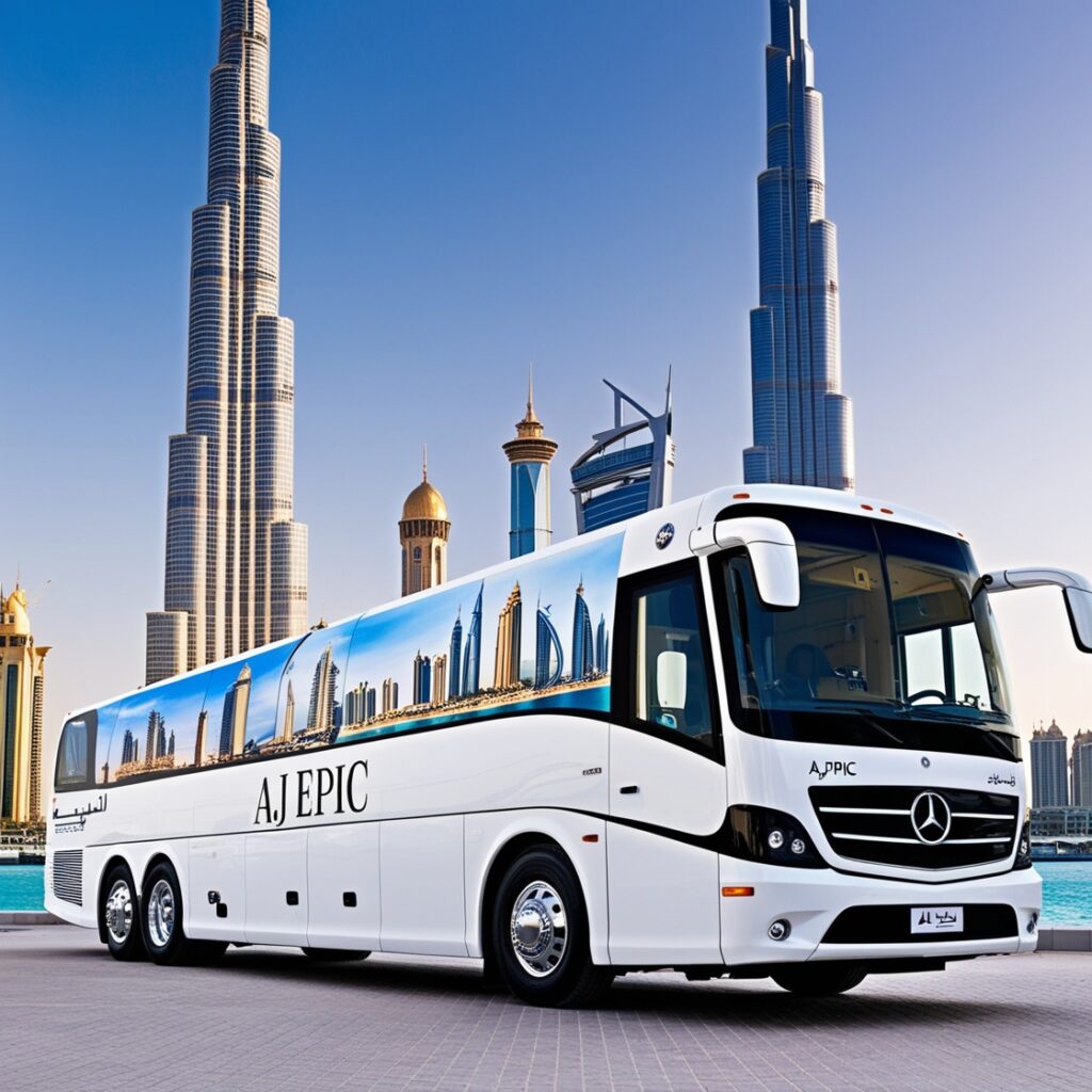 Guests enjoying a corporate event ride in a luxury bus with modern amenities.