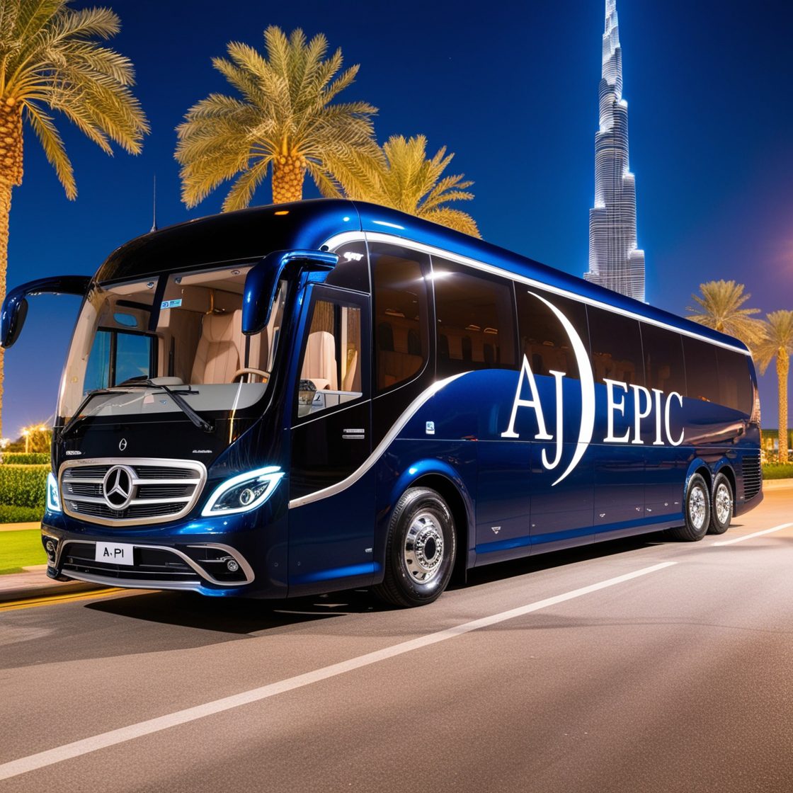 Luxurious party bus interior with ambient lighting and plush seating.