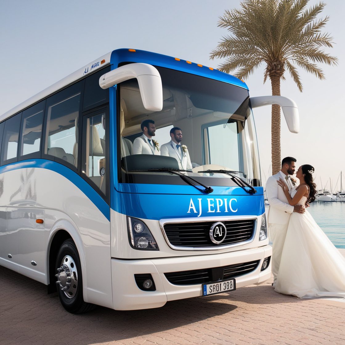 premium wedding bus rental services in Dubai