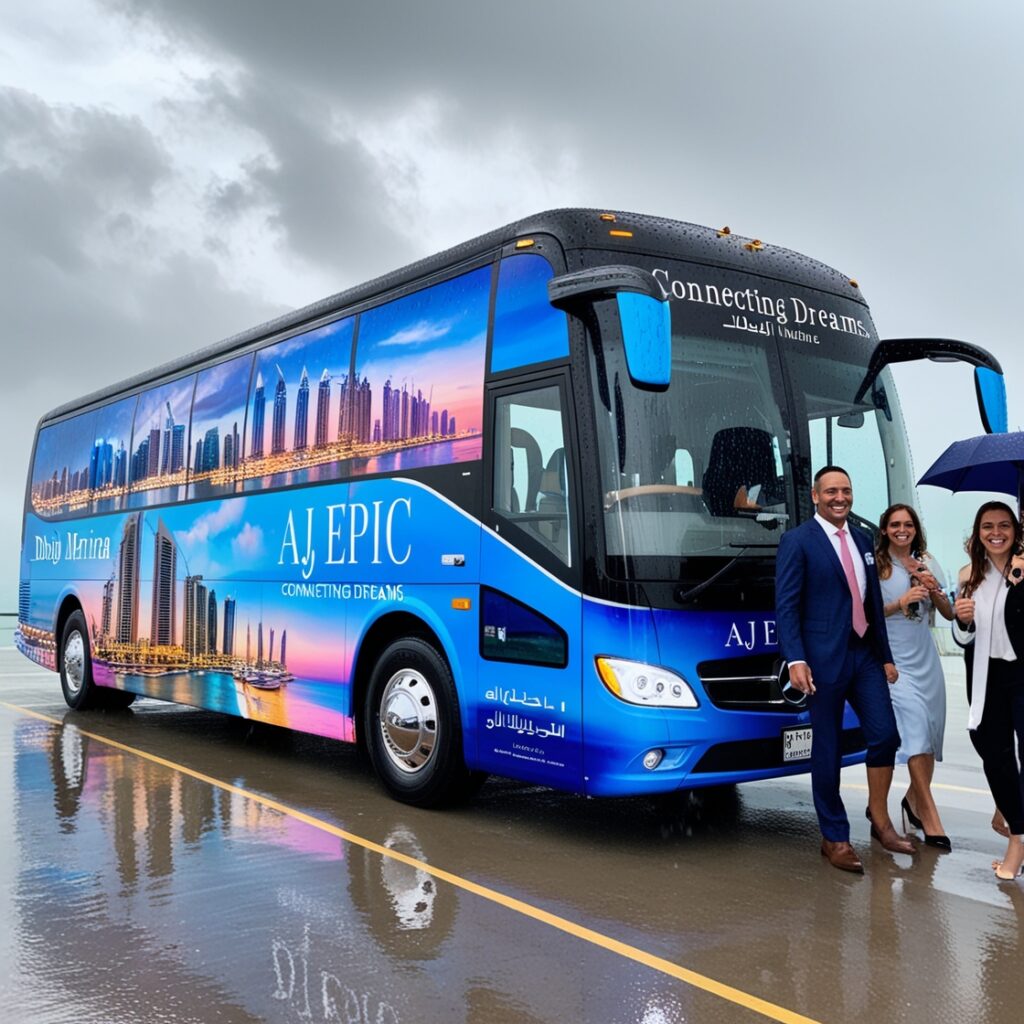 Customizable bus rental options in Dubai