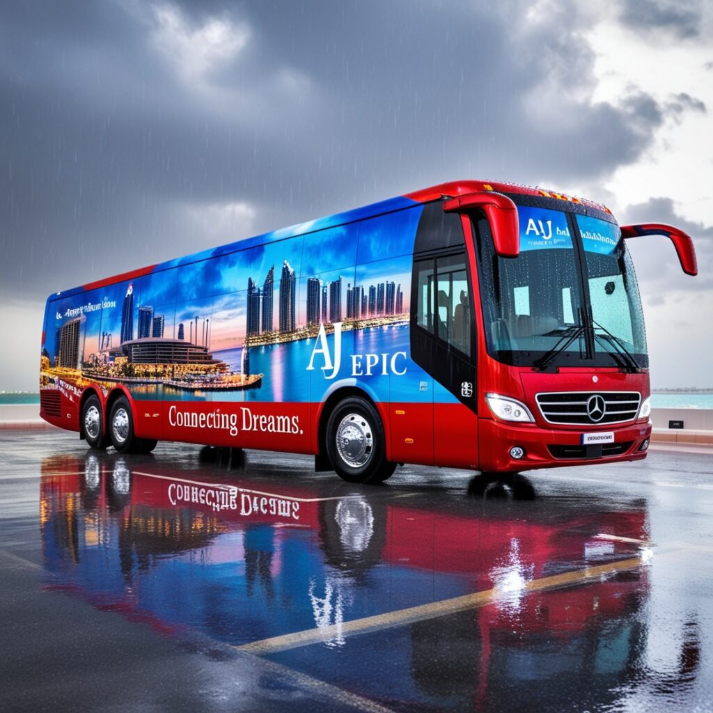 Customizable bus rental options in Dubai