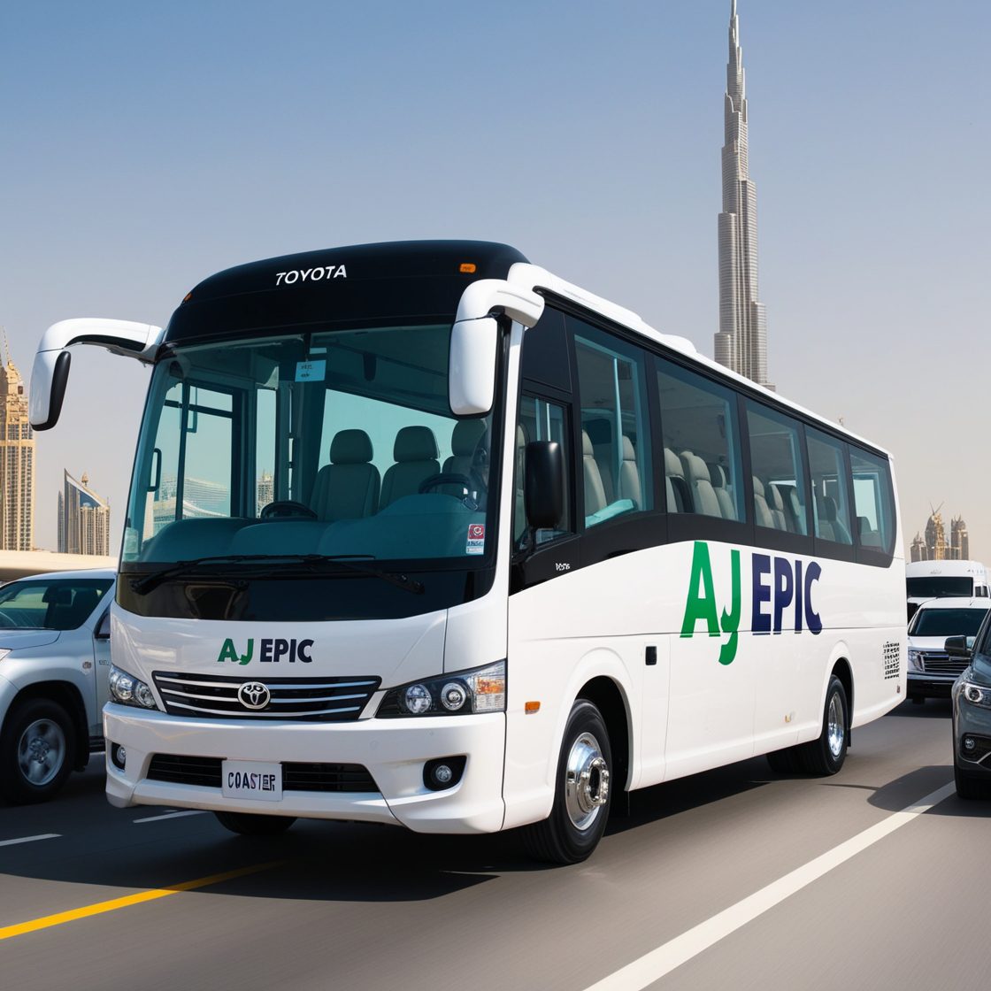 30-seater Toyota bus rental Dubai