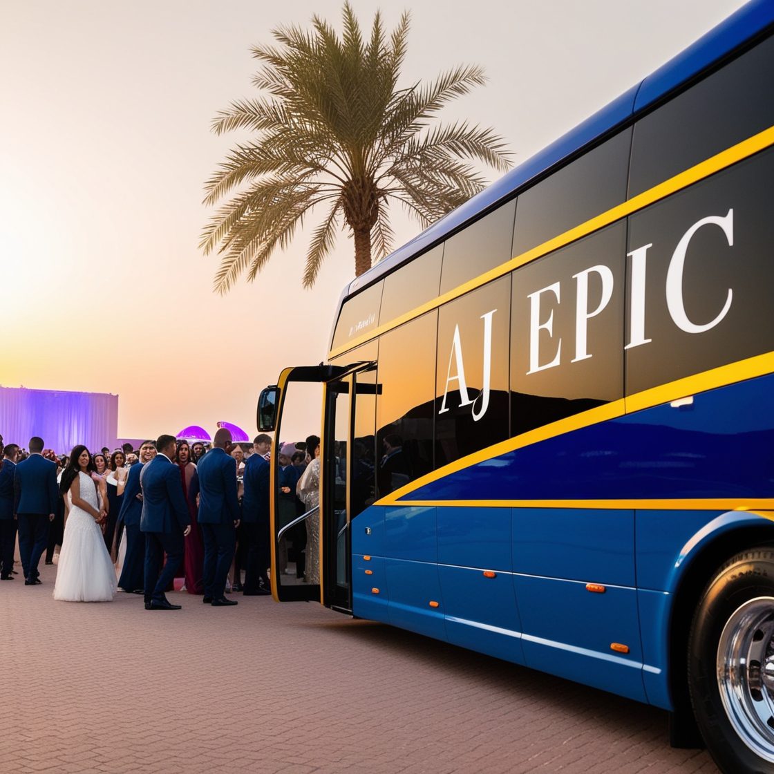 Luxury event bus rentals in Dubai