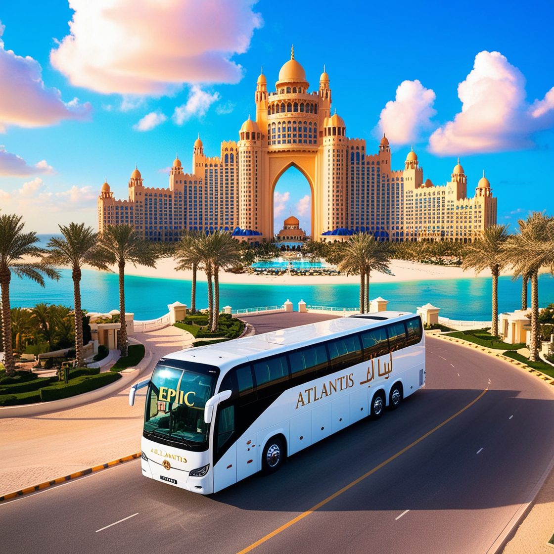 Exterior view of Atlantis Hotel Dubai with its iconic architecture.