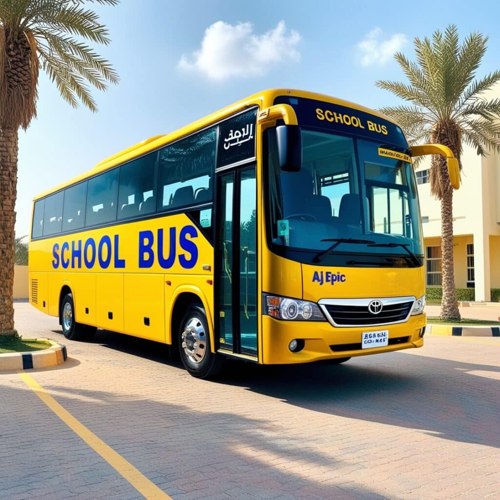 aj epic shcool bus services in dubai