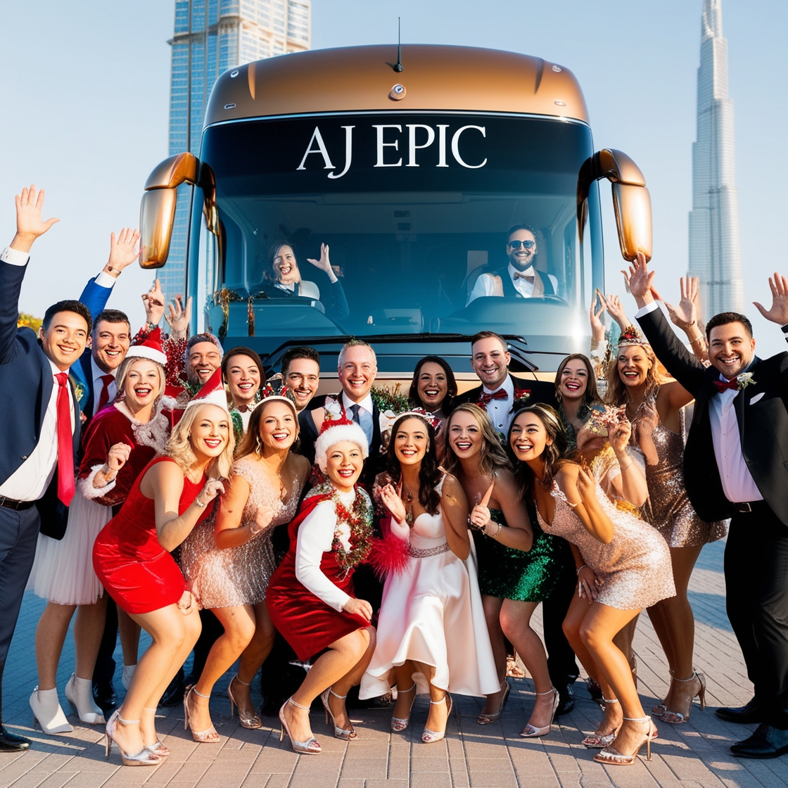 Happy passengers enjoying luxury transportation service