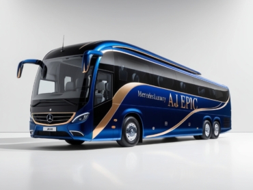 AJ EPIC luxury Mercedes bus for small business transportation on a white background