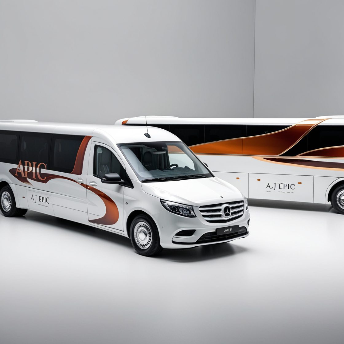 AJ EPIC bus customized for corporate staff transport in Dubai.