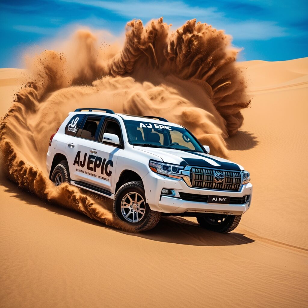 Bus rental with driver for desert safari in Dubai by AJ EPIC