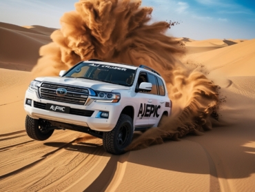 Private bus rental for desert safari in Dubai by AJ EPIC